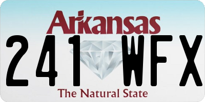 AR license plate 241WFX