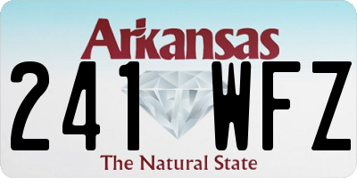 AR license plate 241WFZ
