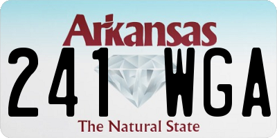 AR license plate 241WGA