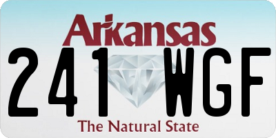 AR license plate 241WGF