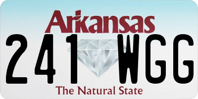 AR license plate 241WGG