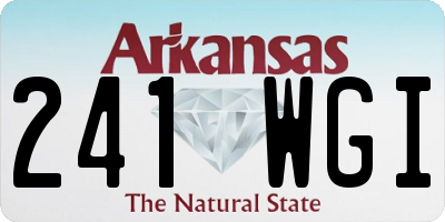 AR license plate 241WGI