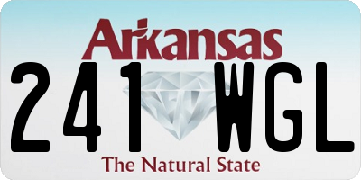 AR license plate 241WGL