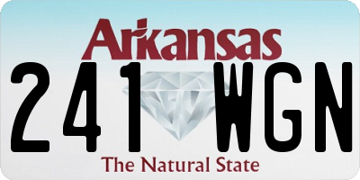 AR license plate 241WGN