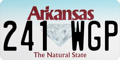 AR license plate 241WGP