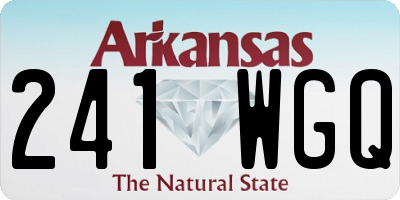 AR license plate 241WGQ