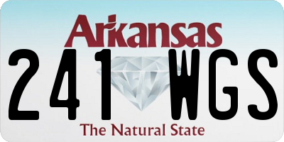 AR license plate 241WGS
