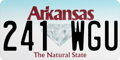 AR license plate 241WGU