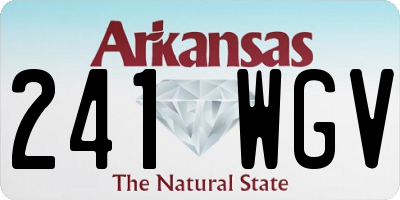 AR license plate 241WGV