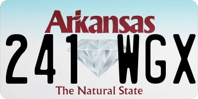 AR license plate 241WGX
