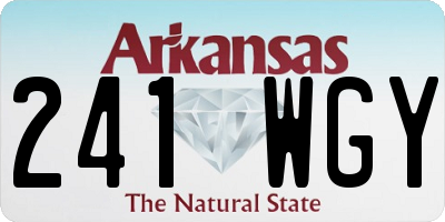 AR license plate 241WGY