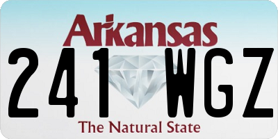 AR license plate 241WGZ