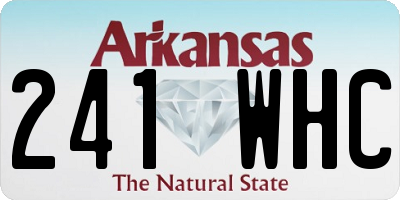 AR license plate 241WHC
