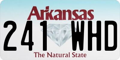 AR license plate 241WHD