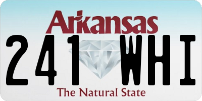 AR license plate 241WHI