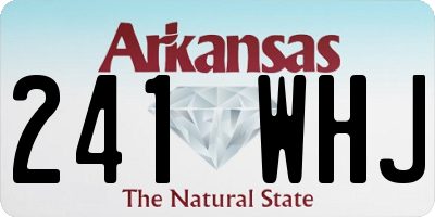AR license plate 241WHJ