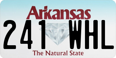 AR license plate 241WHL