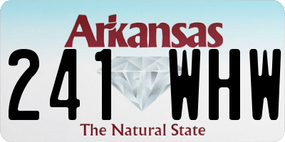 AR license plate 241WHW