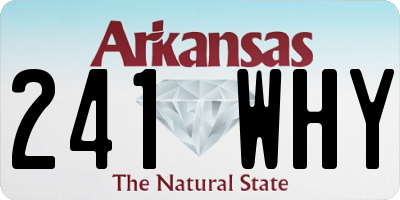 AR license plate 241WHY