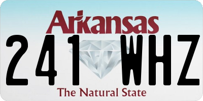 AR license plate 241WHZ