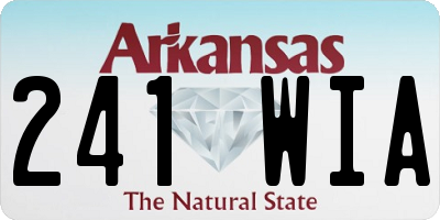 AR license plate 241WIA