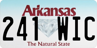 AR license plate 241WIC