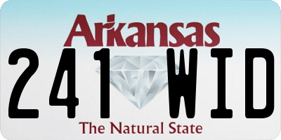 AR license plate 241WID