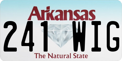 AR license plate 241WIG