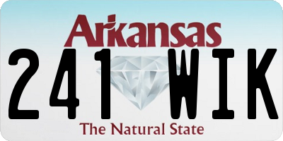 AR license plate 241WIK