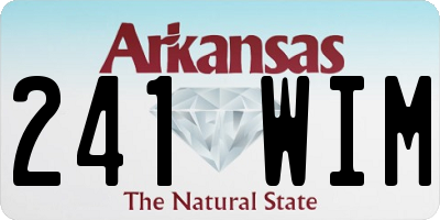 AR license plate 241WIM