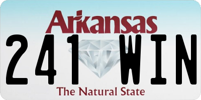 AR license plate 241WIN