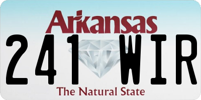 AR license plate 241WIR