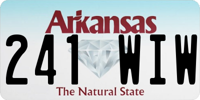 AR license plate 241WIW