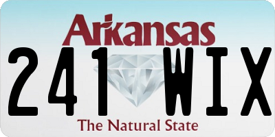 AR license plate 241WIX