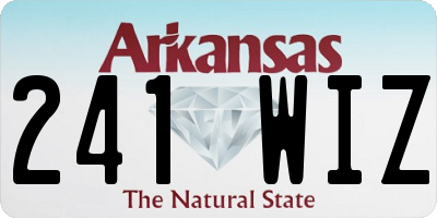 AR license plate 241WIZ