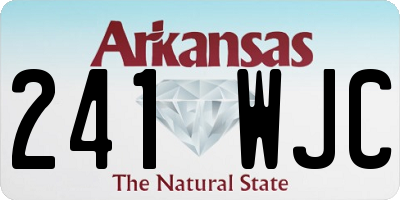 AR license plate 241WJC