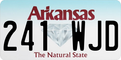 AR license plate 241WJD