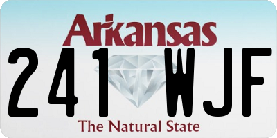 AR license plate 241WJF