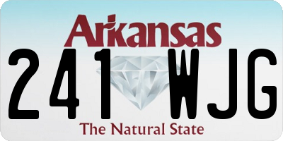 AR license plate 241WJG