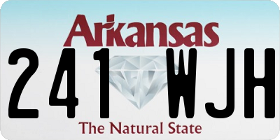 AR license plate 241WJH