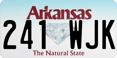 AR license plate 241WJK