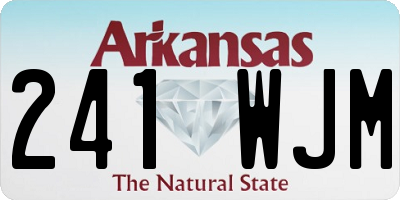 AR license plate 241WJM