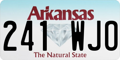 AR license plate 241WJO
