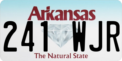 AR license plate 241WJR