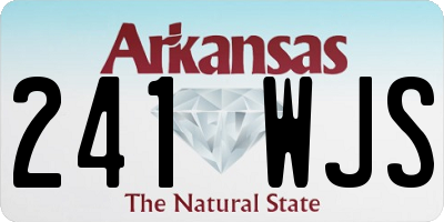 AR license plate 241WJS