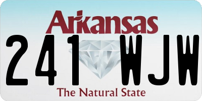 AR license plate 241WJW