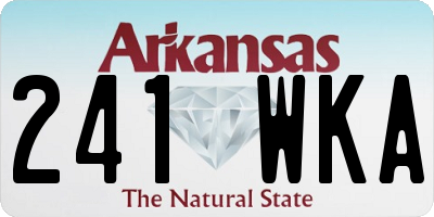 AR license plate 241WKA