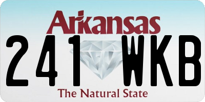 AR license plate 241WKB