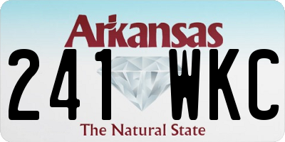 AR license plate 241WKC