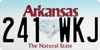 AR license plate 241WKJ